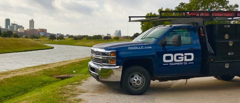 Overhead garage door repair truck